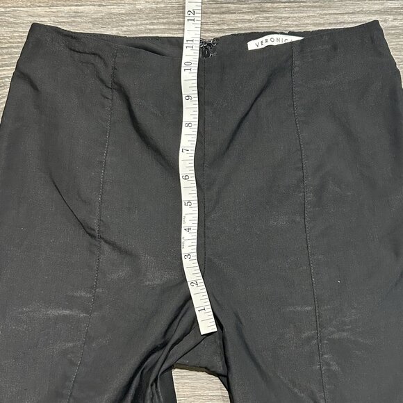 Veronica Beard Zip Back Scuba Leggings Pants Size 2 Black Tapered Trousers Slim - Picture 5 of 8